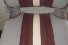 Grey/Burgandy/White Stripe