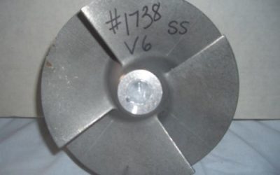 Large SS 4 Blade V6 Impeller (Screw or Auger)