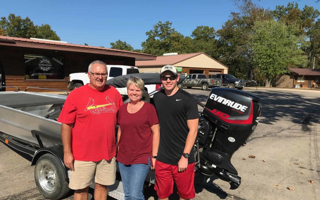 David & Tawnda Conway’s 60 HO Evinrude Jet Motor