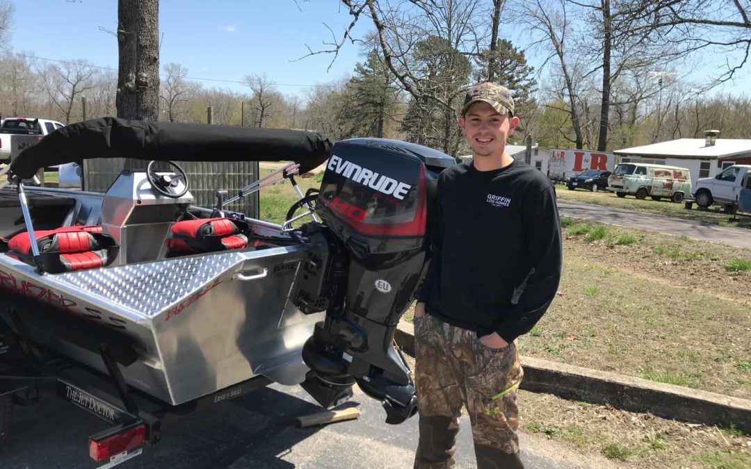 Zach Griffin’s 1852 Blazer SS w/60hp Evinrude Jet Motor