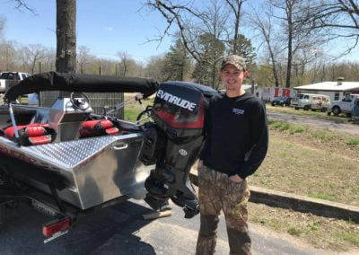 Zach Griffin’s 1852 Blazer SS w/60hp Evinrude Jet Motor