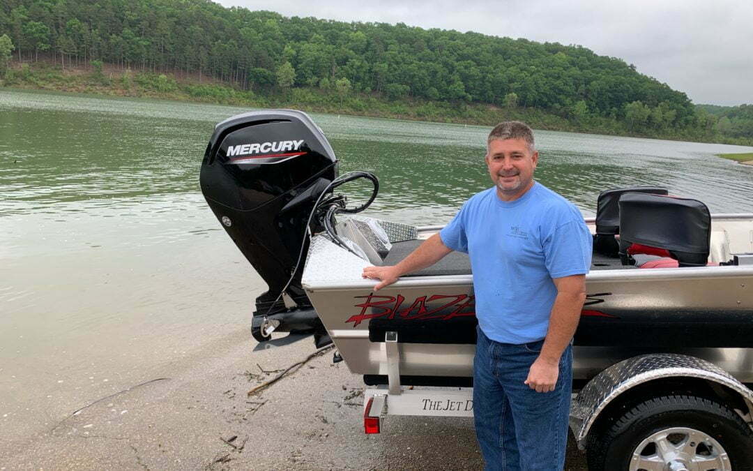 Brent & Tina Sykora’s 1856 Blazer SS Boat w/ 80hp Mercury Jet Motor