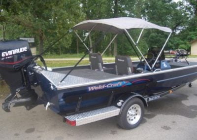 Steve Hemann’s 1852 Weldcraft Bass Boat  90/65 Evinrude Motor